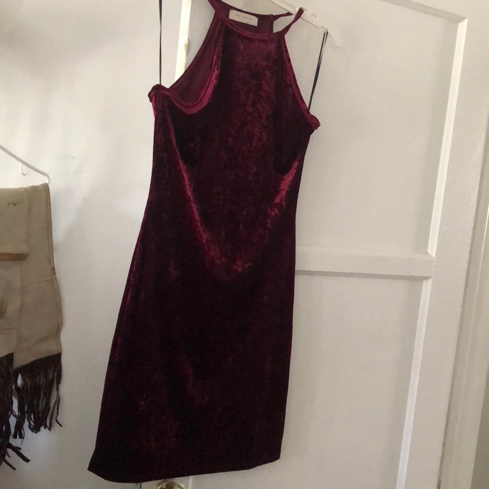 Velvet material dress